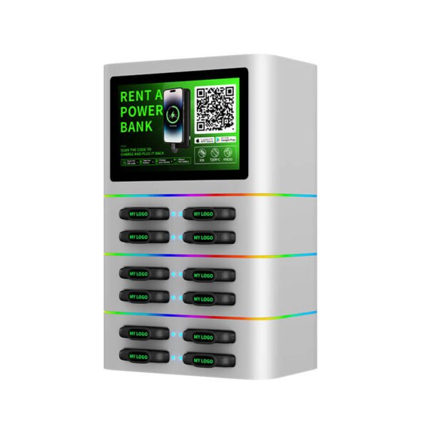 12S Commercial Power Bank Rental Station - 12-Slot High-Capacity Smart Charging Hub