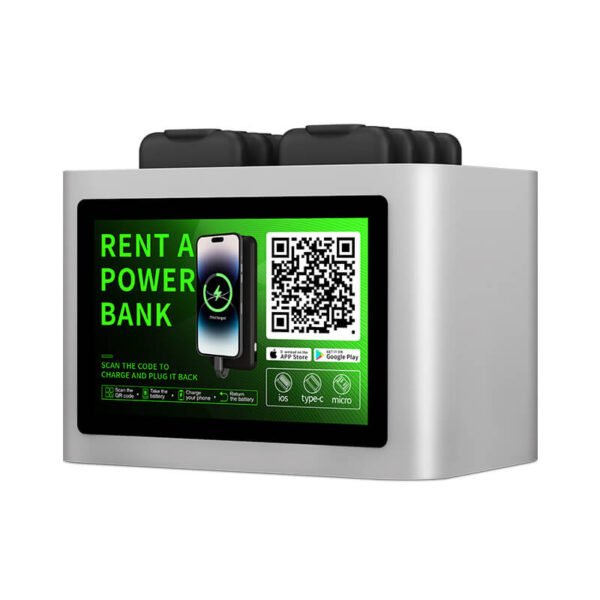 8SV Vertical Power Bank Station - 8-Slot Top-Down Smart Charging System - Image 4